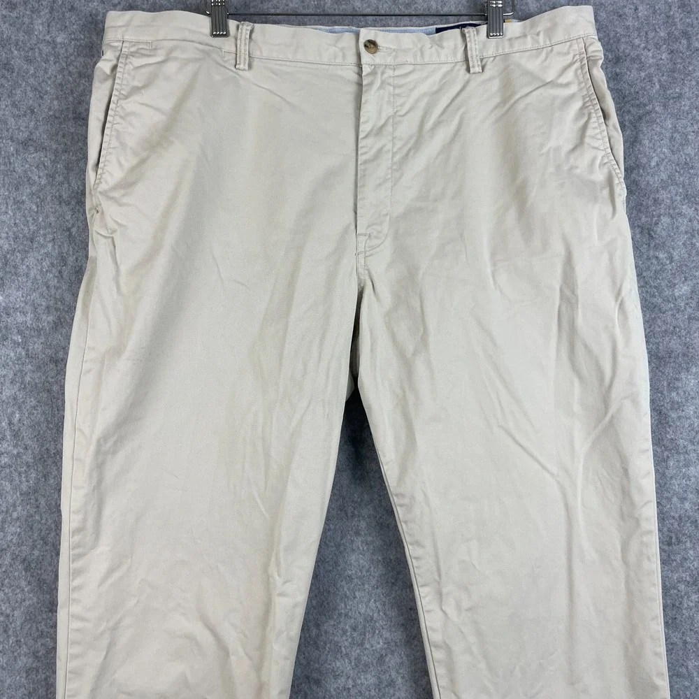 Polo Ralph Lauren Chino Pants Mens 42x34 Khaki Stretch Cotton Twill Classic Fit